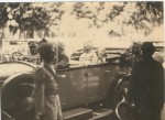 Maharaja Vijaysinhji and his son Prince Indrasinh or Billy driving out of Vijay Palace in the early 1930s.